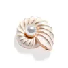 Brooches High Quality Conch Enamel Brooch Pins Fashion Jewelry Pearl Sea Snail Collar Scarf Sweater Clip Accessories Gift