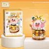 Blocos Honey Pig Candy Toy Pig Tide Play Micro Partículas Montadas Building Block Toy Decompression Cure Cartoon R230629