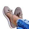 Sandaler Summer Women's Shoes 2023 tjock botten Fashion Tassel Flat Bekväm stor storlek