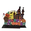 Altre forniture per feste festive Happy Halloween Centrotavola in legno Segni Dolcetto o scherzetto Boo Bat Fantasma Decorazioni da tavolo Drop Deliv Dhovf