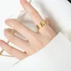 Luxurys Nagelring Herrenring Ringe Designermode Titanstahl Gravierter 3-Kreis-Designerring Verlobungsring Größe 6-8 Ringe für Frauen im Großhandel