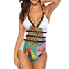 Женские купальники Float One Shoulder Ruffle Swimsuits Sexy Piece Swimsuit Women Monokini House Tiny Home Cottage Lonely