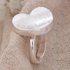 Cluster Rings Arrival Romantic Big Love Heart Platinum Plated Ladies Open For Girlfriend Valentine's Day Gifts Never Fade