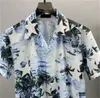 Mens Flower Tiger Print Shirts Casual Button Down Short Sleeve Hawaiian Shirt Suits Summer Beach Designer Dress Shirts M-3XL QW21