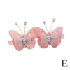 Hair Accessories 1 Pair Fairy Embroidered Butterfly Clips For Baby Girls Pearl Kids Hairpins Headwear Toddlers Mini Cute Barr Y4Y3