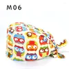 Berets Printing Soft Hat Sweat-absorbent Head Wrap Towel Female Male Anti-Dirty Scrub Cap Beauty Salon Nursing