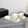 Designer sandaler kvinnor toffel flätade sandaler honung ull sandal ull stickad glider lyxplattform slid randig mule mode sommar strandskor godis färg