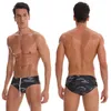 Badkläder för män Datifer Low Sexy Boxers Swim Kort sportiga strandkläder Shorts Sunga Man Swimsuit Camouflage Color Swiming Trunks 230630 Suiting