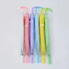 Transparent Umbrellas 6 Colors Clear PVC Long Handle Umbrellas Household Sundries Rainproof Umbrellas Q266