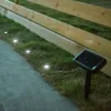 10 -st Led Up Spot Stake Light in één snaar met zonnepaneel, RGB, waterdichte buitenlicht voor buiten tuinpatio Pathway Holiday Christmas Gazebo Decoratie