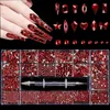 Nagelkonstdekorationer 1Box Nail Art Rhinestones Kit 3D Nail Charms smycken delar ädelstenar Luxury Crystal Nail Art Decorations Manicure Accessories Stones 230629