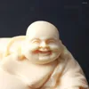 Dekorative Figuren Zhaocai Elfenbein Nüsse Cartoon Mönch Dekoration Kreatives Zuhause Desktop Buddha