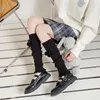 Femmes chaussettes genou japonais JK uniforme épais Lolita hiver fille tricot botte empiler longue pied couverture chauffante