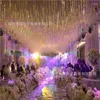 Fleurs décoratives 100PC 180CM Simulation d'hortensia blanc Glycine Vigne Cryptage Chaîne Suspendue Embellissement Canne De Mariage Est Décoré