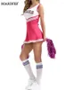 Robes décontractées Costume de pom-pom girl lycée Cheer filles uniforme tenue de fête Costumes Sexy pour spectacle de danse Halloween Cosplay été