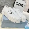 Designer Sneakers Dupe AAAAA Slippers Nylon Casual Shoes Wheel Platform Sneaker Edition White Trefoil Leather Patches Dayremit 336