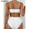 Maillots de bain pour femmes Bikini 2023 nouveau maillot de bain taille haute maillots de bain femmes Bikini ensemble Push Up maillot de bain pour femme Biquinis blanc vêtements de plage