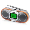 Radio Degen De23 3 en 1 Radio Am/fm à ondes courtes rechargeable avec deux haut-parleurs, haut-parleur portable, lecteur Mp3 avec lecteur de carte Micro SD