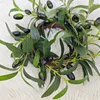 Decorative Flowers Fall Wreath With Pumpkins Simulation Olive Fruit 30CM Mini Candlestick Door Hanging Decoration