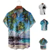 Hommes chemises décontractées hommes smoking barboteuse hommes hommes imprimé hawaïen à manches courtes boutonné chemise de plage pour homme respirant