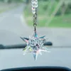 Number 2021 New Car Pendant Austrian Crystal Star Decoration Ornaments Sun Catcher Hanging Trim Christmas Tree Gifts Girl Men Craft