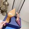 Sandalen Dünne High Heels Spitze Zehen Slingback Römische Webart Sexy Pfirsich Zurück Strap Frauen 2023 Sommer Mode Party Schuhe