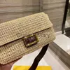 Evening Bags Straw Bag Summer Fashion Shoulder Bags Top Designer Luxury Shopping Handbag Classic Travel Beach Handbags Artwork HighQuality J230630