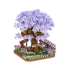 Blocchi 2200pcs Mini Building Blocks Viola Cherry Blossom Tree House Modello Decorazione Ragazza Regalo Puzzle Giocattolo per bambini Regalo R230629