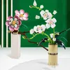 Blocchi San Valentino Bouquet Blocchi di costruzione Arredamento per la casa Pianta bonsai Romantico fiore rosa Modello assemblato Ragazza regalo R230629