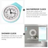 Wall Clocks Bathroom Suction Cup Clock Shower Waterproof Hanging Hole Small Home Decor