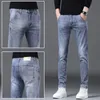 Jeans pour homme Seasons Mid Rise Stretch Straight Slim Fit Pantalon décontracté 230629