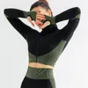 Active Shirts Running Jacket Women Stretch Tight Long Sleeve Thumb Hole Sports Gym Fitness Zipper Coat Yoga Clothes Quick-Drying Sportswear