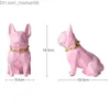 Itens de novidade Geometria de estilo europeu Estátua de resina Bulldog francês Caixa de dinheiro Decoração criativa para casa Caixa de armazenamento de moedas Presente infantil Cofrinho WX3 T200619 Z230630