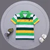 Polos Jargazol Camisas para niños Rayas de color Manga corta Camiseta polo de verano 2T-7T Ropa para niños Camiseta de algodón Camisetas deportivas para niños pequeños 230629