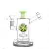 Unico vetro Dab Rig Bong Narghilè Girly Cute Donut Matrix Perc Smoking Water Pipe 14mm Joint Dab Rig Bong con ciotola per fumatori di tabacco