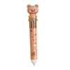 Шариковые ручки, 12 шт./лот, милый медведь, 10 цветов, шариковая ручка с мультяшным рисунком, студенческий инструмент для письма, подарок для детей, творческие канцелярские принадлежности 230629