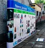 10ft draagbare spanvouwbare evenementenpromotie gebogen rechte stof beursachtergrond banner muur pop-up displaystandaard