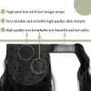 合成かつら XINRAN ロング偽のヘアピース巾着テールトウモロコシカーリー女性のための高温繊維 230630