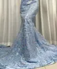 Nigeria's nieuwste mesh kraal kant stof 2023 bruiloft borduurwerk luxe bruids parel kant stof Afrikaanse feestmaat 5