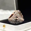 KIBO Jewelry Custom Luxury Hip Hop 925 Sterling Silver Gold Plated Two Tone Iced Out Champion Moissanite Men Champion Ring