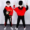 Clothing Sets Boy Hooded Tracksuit Clothes Set Kids Cotton Sequins Stars Tops Pants 2pcs Spring&Autumn Sport Suit 6 8 10 12 14 Years