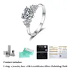 Cluster Rings QUKE Real Moissanite Diamond Heart Ring Pure S925 Sterling Silver 18K Gold Plating For Women Fine Jewelry Wedding Gift