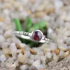 Bagues en grappe Jade Angel 925 bague en argent Sterling rétro mode femme Thai incrusté violet dent noir grenat cadeau