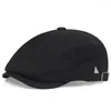 Boinas Algodão Chapéu Four Seasons Shade Retro Casual Masculino Britânico Wind Beret Feminino