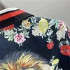 New Fashion Hawaii Floral Print Beach Shirts Men's Designer Silk Bowling Shirt Casual Hawaiian Shirts Men Summer Blouse Short Sleeve Loose M-3XL WR16