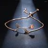 Link-Armbänder, modisches, erfrischendes, exquisites Zirkonia-Armband mit beweglichem Verschluss für Frauen, Legierung, Rose, Armreif, Schmuck, Geschenke, Freunde