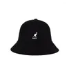 2024Kangaroo Kangol Fisherman Hat Sun Hat Sunscreen Embroidery Towel Material 3 Sizes 13 Colors Japanese Ins Super Fire Hat