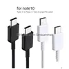 Cabos de celular Original Oem Quality 1M 3Ft Usb C Type-C To Type Carregamento Rápido Cabo Carregador Para Samsung Galaxy S22 S21 S20 S10 S9 Dhrxv