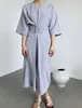 Luxe français luxe élégant tempérament haute qualité plaque bouton taille à lacets droite baril robe nouveau style national chinois amélioré longue robe 3030