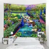 Other Home Decor Jungle Bird Art Tapestry Psychedelic Scene Home Decor Art Hanging Hippie Aesthetic Room Decor Home Decor Yoga Mat R230630